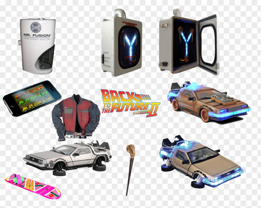 In The Future Dr. Emmett Brown DeLorean DMC-12 Back To Time Machine PNG