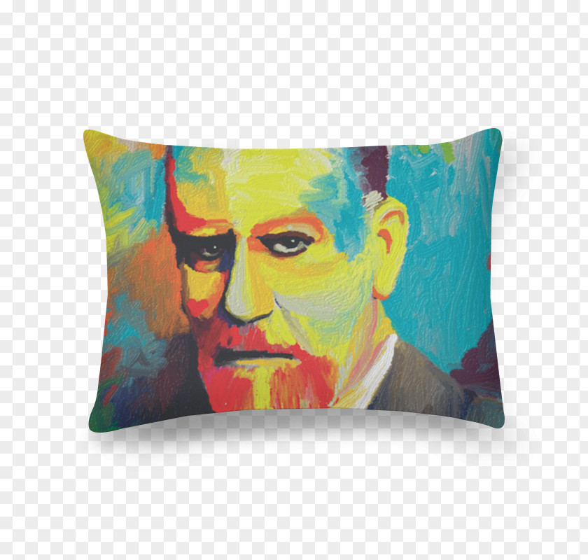 Sigmund Freud Throw Pillows Cushion Rectangle PNG