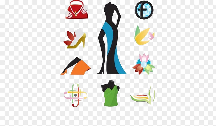 Vector Ladies Bag High Heels Logo Fashion Clothing PNG