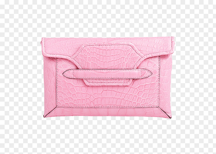 Wallet Coin Purse Leather Handbag Pink M PNG