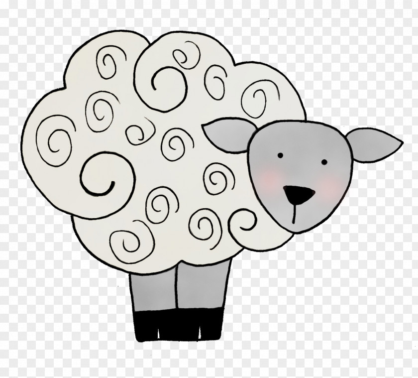 Coloring Book Sheep Cartoon PNG