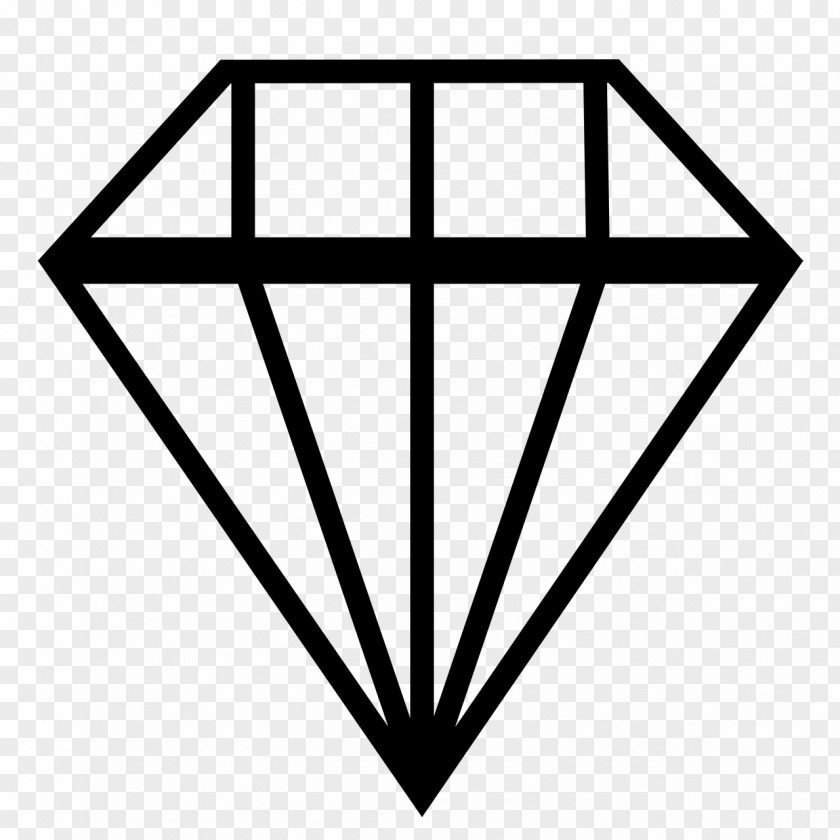 Diamond Gemstone Silhouette PNG
