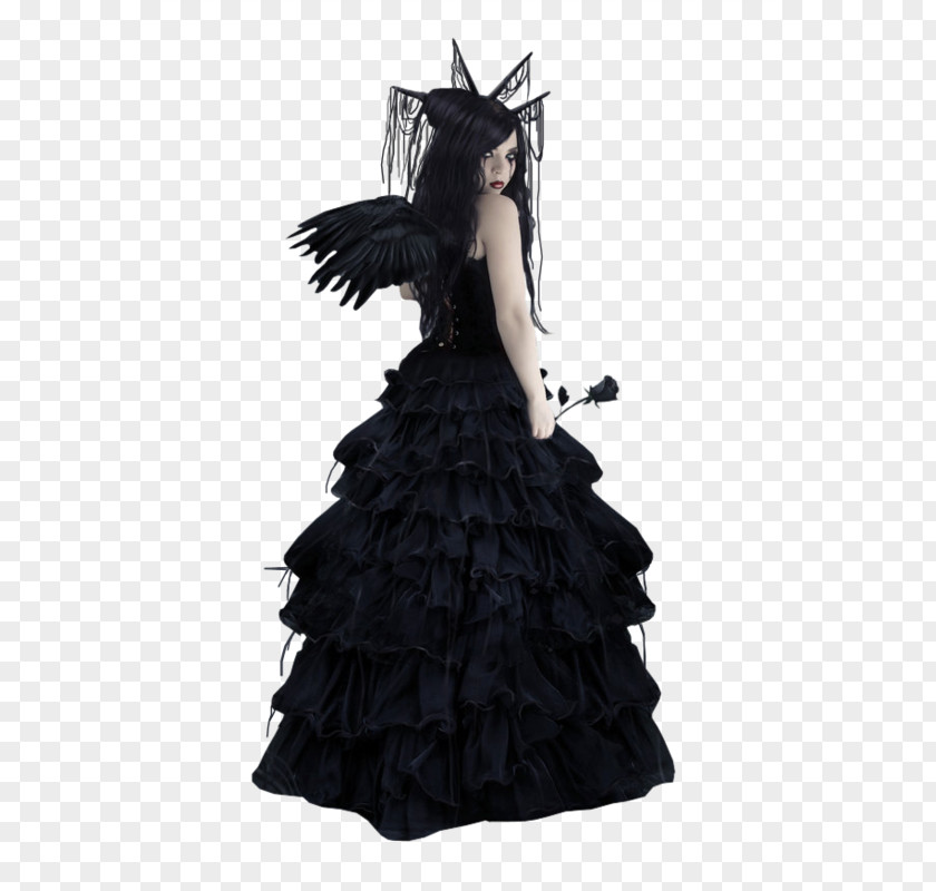 Dress Gothic Art Fashion Angel PNG