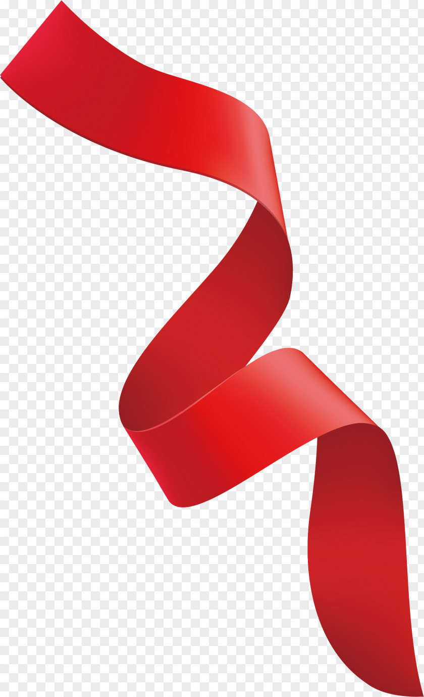 Fine Red Curly Ribbons Ribbon PNG