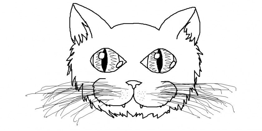 Cat Face Template Kitten Drawing Coloring Book Clip Art PNG