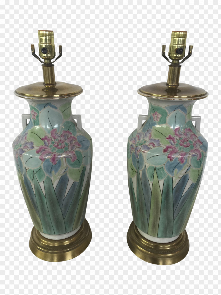 Hand Painted Lamp Urn Ceramic 01504 Vase PNG