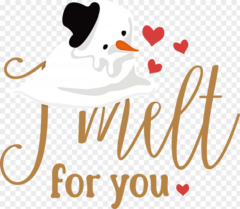 I Melt For You Snowman Winter PNG