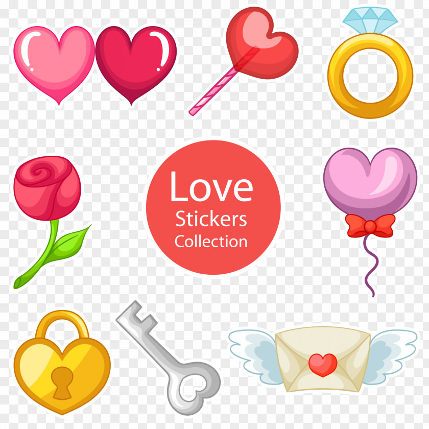 Love Sticker Vector Material PNG