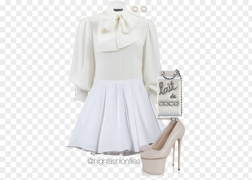 Simple White Dress With A Ladies Women Clothes Hanger Blouse Waist Sleeve Collar PNG
