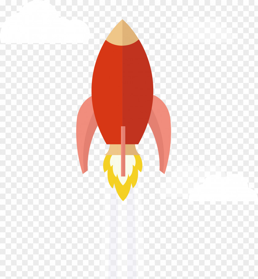 Vector Hand-painted Cartoon Rocket Drawing PNG