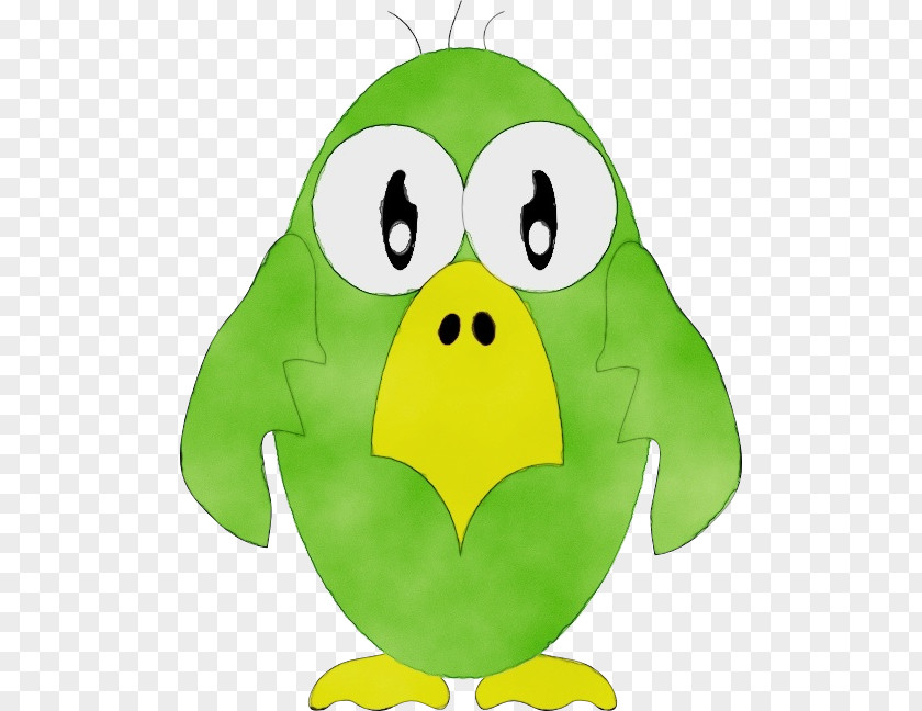 Animation Bird Green Cartoon Yellow Clip Art Leaf PNG