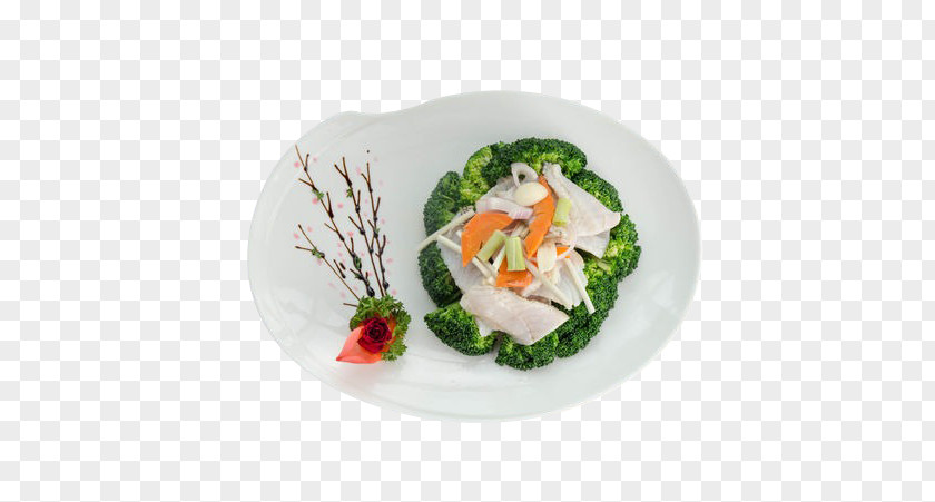 Broccoli Delicious Fried Fish Slice Soup Dinner PNG