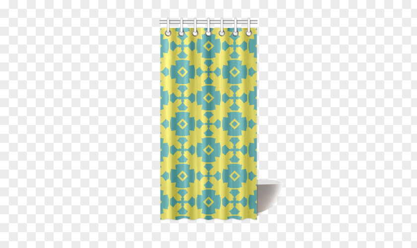 Yellow Pattern Douchegordijn Shower Curtain Rectangle PNG