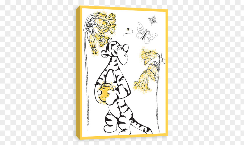 Butterfly Tigger Winnie-the-Pooh Giraffe Canvas PNG