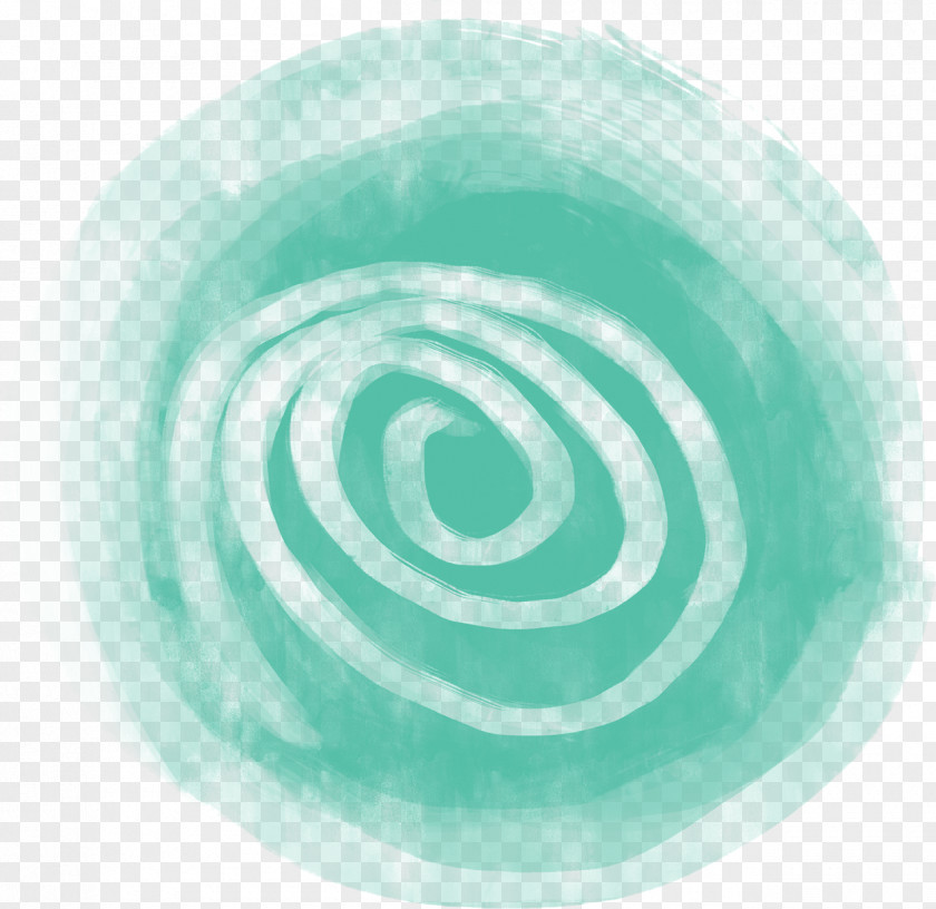 Circle Green Turquoise Spiral PNG