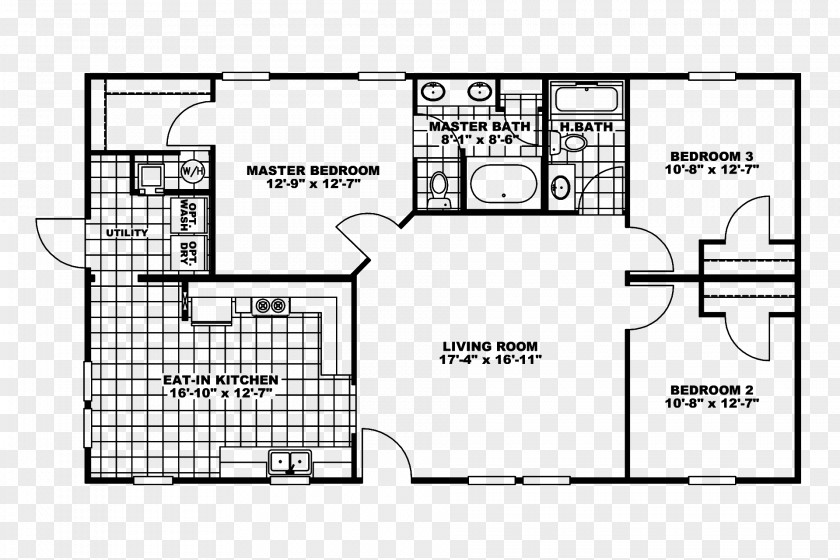 House Floor Plan Fletcher Bedroom Bathroom PNG