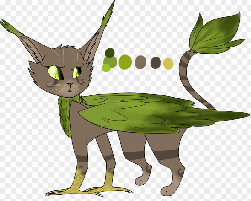 Jungle Vines Whiskers Kitten Cat Clip Art PNG