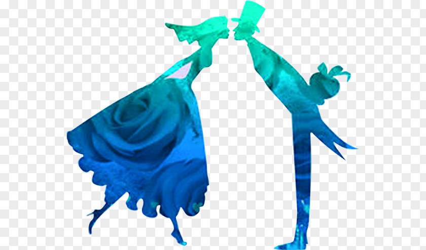 Prince And Princess Rose Silhouette Illustration PNG