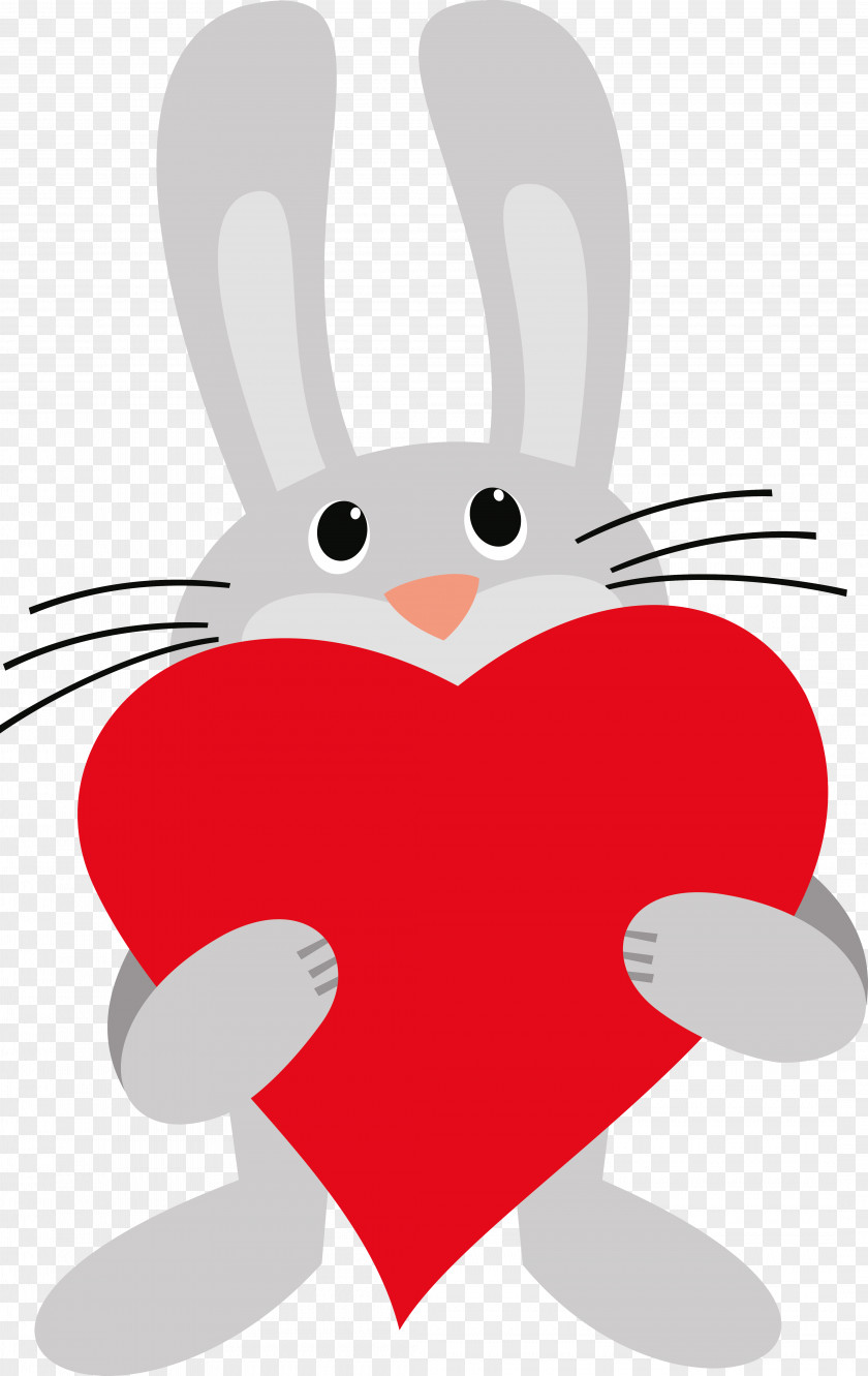 Rabbit Easter Bunny Heart Clip Art PNG