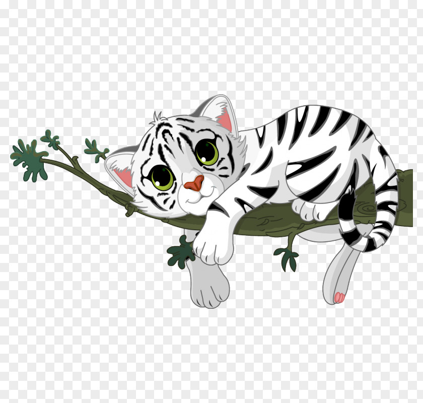 Tiger White Sticker Paper Adhesive PNG