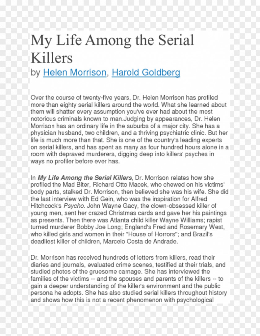 Town Of Salem Serial Killer Education Reform Essay Article Argumentative PNG