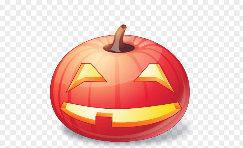 Cute Pumpkin Face Halloween Jack-o-lantern Icon PNG