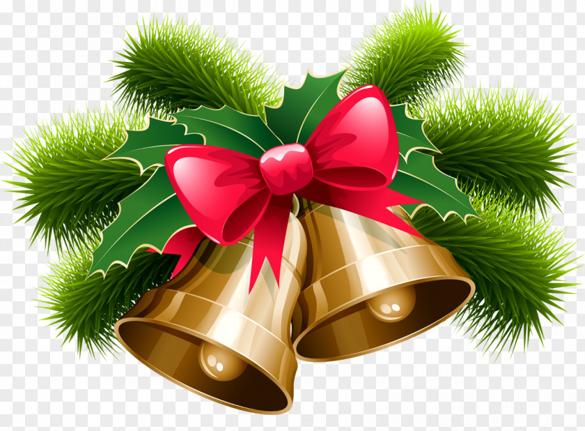 Holiday Ribbons Christmas Decoration Jingle Bell Clip Art PNG