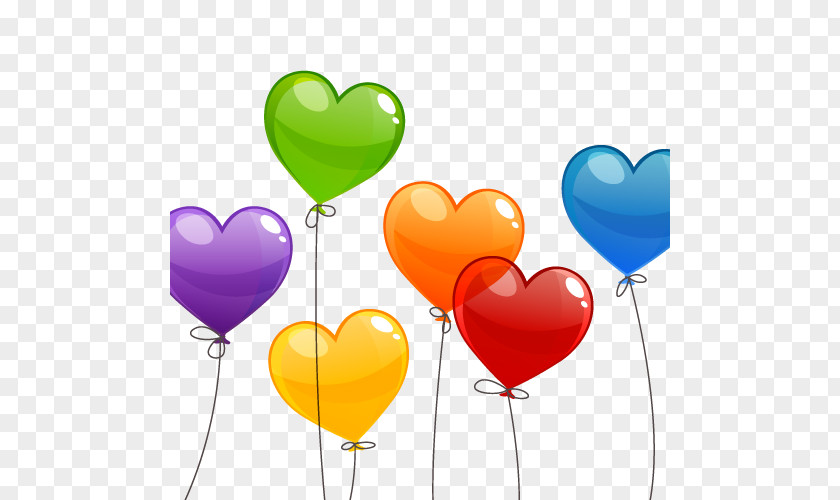 Love Background Vector Material Colorful Balloons Heart Balloon Royalty-free PNG