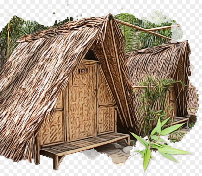 Plant Shed Hut Shack Wood Grass Tree PNG