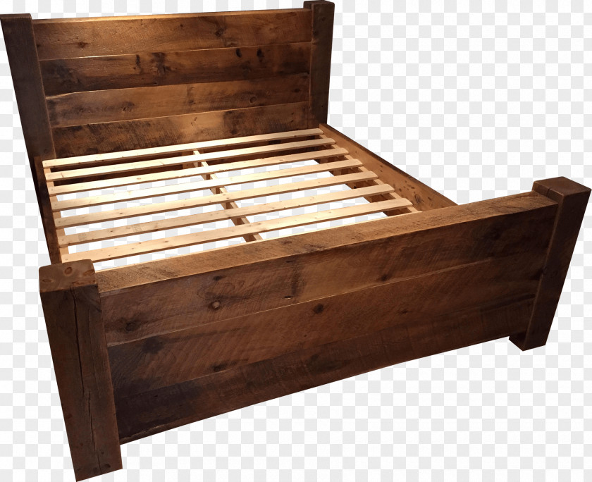 Bed Frame Reclaimed Lumber Platform Furniture PNG