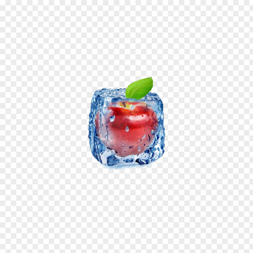 Frozen Apple Ice Cube Freezing Fruit PNG