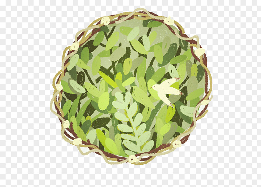 Painted Green Leaves Doves Label Euclidean Vector Adobe Illustrator Computer File PNG