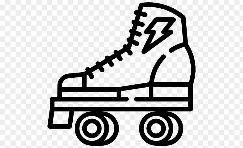 Roller Skater Shoe White Line Brand Clip Art PNG