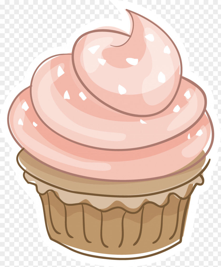 Vector Painted Cupcakes Cupcake Torte Vintage Clothing Recipe PNG