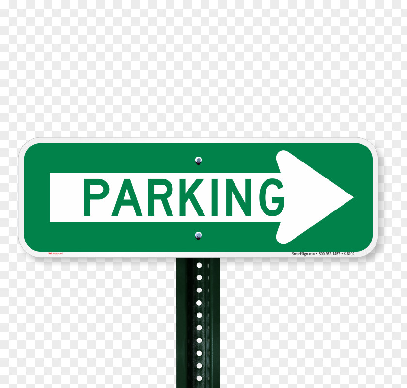 Arrow Valet Parking Car Park Sign PNG