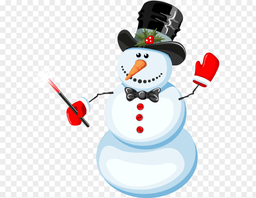 Hand Drawn Snowman Hat Pattern Christmas Clip Art PNG