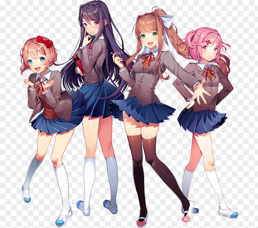 Doki Literature Club! Team Salvato Visual Novel Game Psychological Horror PNG