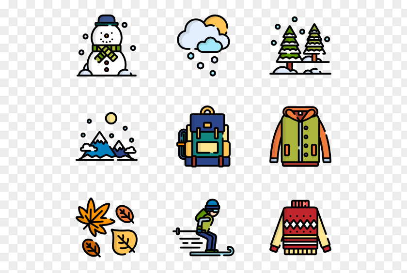 First Day Of Winter Icons Clip Art Vector Graphics Image PNG