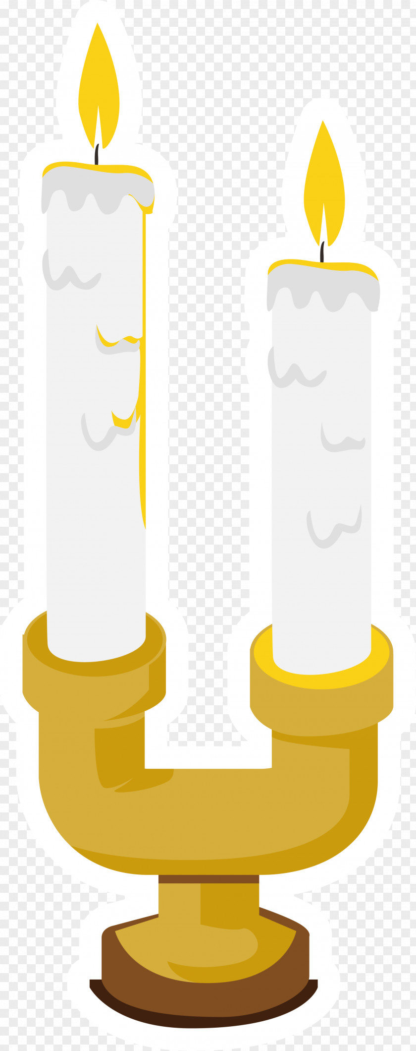 Yellow Cartoon Candle Drawing Clip Art PNG