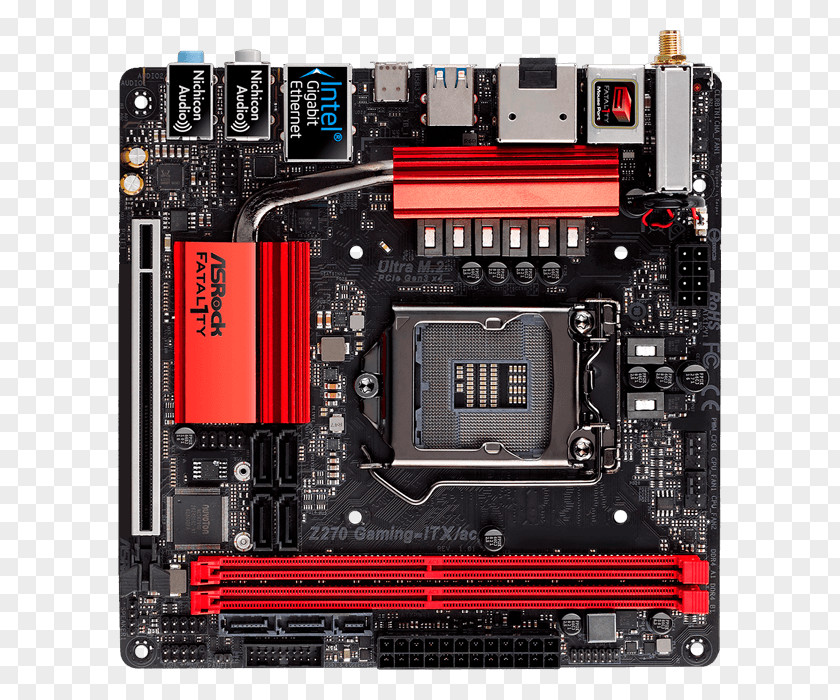 Asrock Motherboard ASRock Fatal1ty Z270 Gaming X370 Gaming-ITX/ac Socket AM4 Mini-ITX PNG