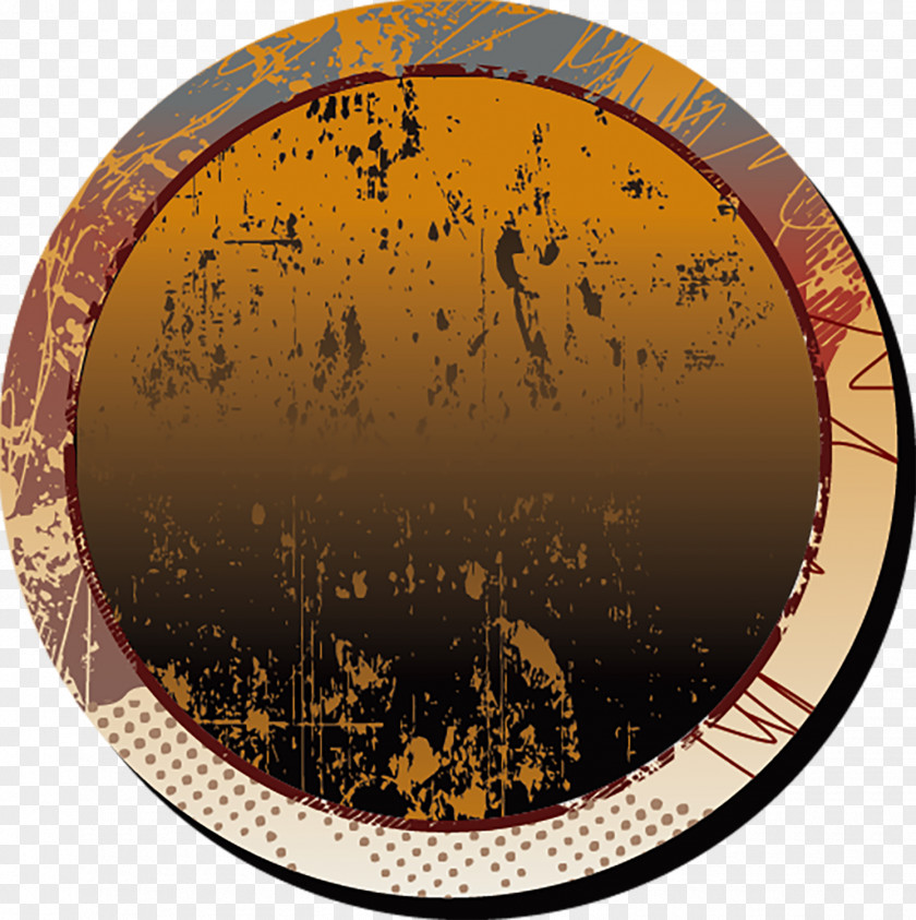 Round Dots Rust Orange Black Circle Point PNG