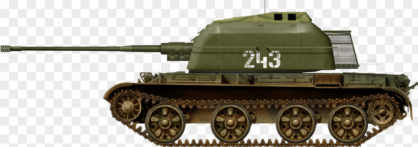 Tank Soviet Union ZSU-57-2 Self-propelled Anti-aircraft Weapon Army PNG