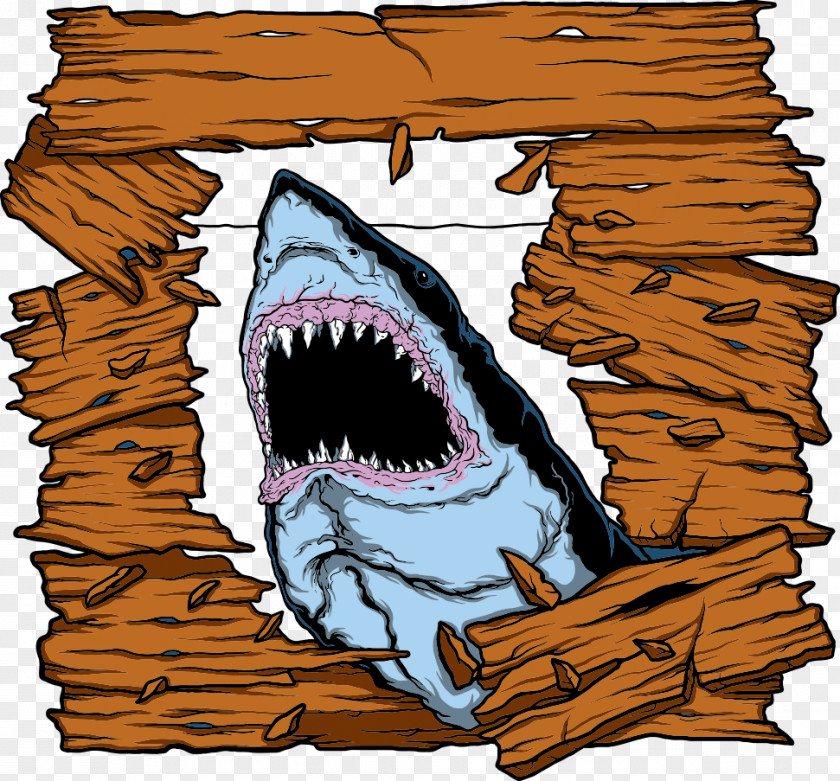Vector Illustration Shark Jaws Attack PNG