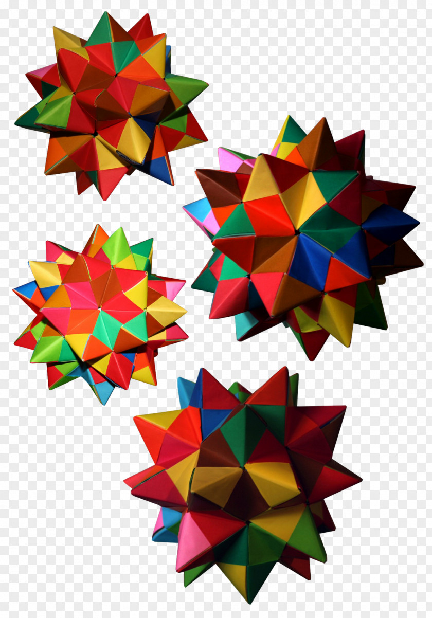 Origami Paper Symmetry Christmas Ornament Art Pattern PNG