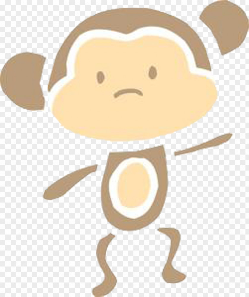 Dancing Monkey Cartoon Illustration PNG