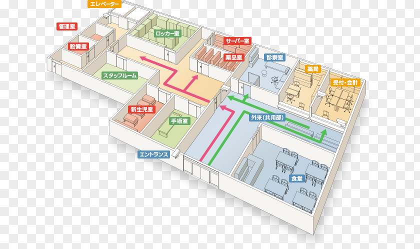 Hospital Buildings Floor Plan PNG