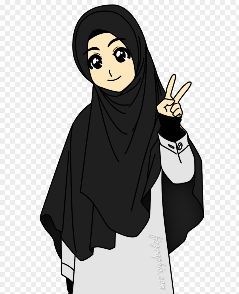 Islam Muslim Hijab Cartoon Dua PNG