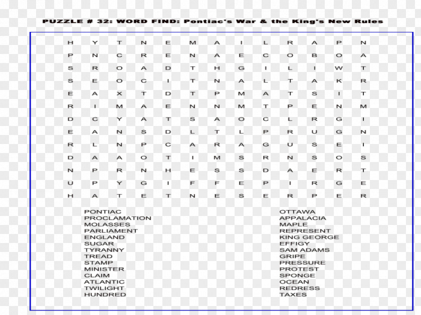 Linear Calendar Word Search Worksheet Civics Eighth Grade PNG