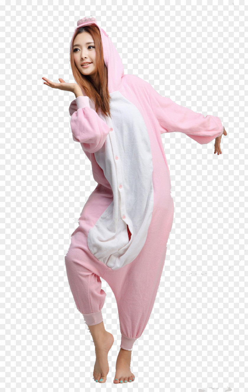 Pig Hello Kitty Pajamas Costume Kigurumi PNG