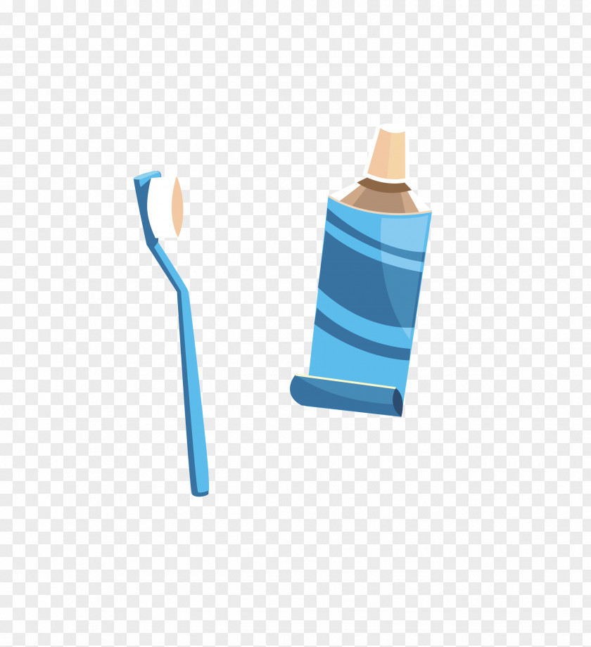Toothbrush And Toothpaste Vector Material PNG